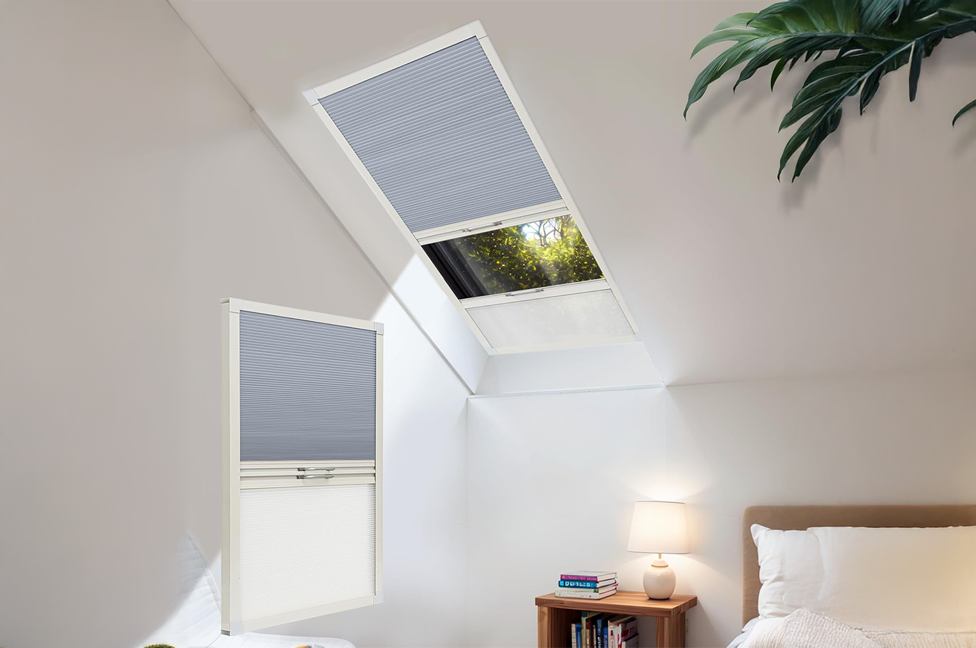 grey honeycomb blind